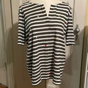 NWT. Loft outlet. Striped cotton short sleeve.